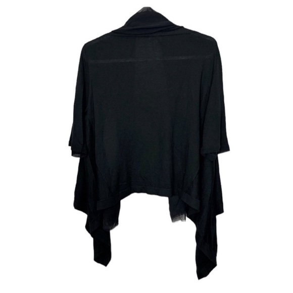 TSE Black Silk Cashmere Asymmetrical Open Cardigan - Picture 2 of 6